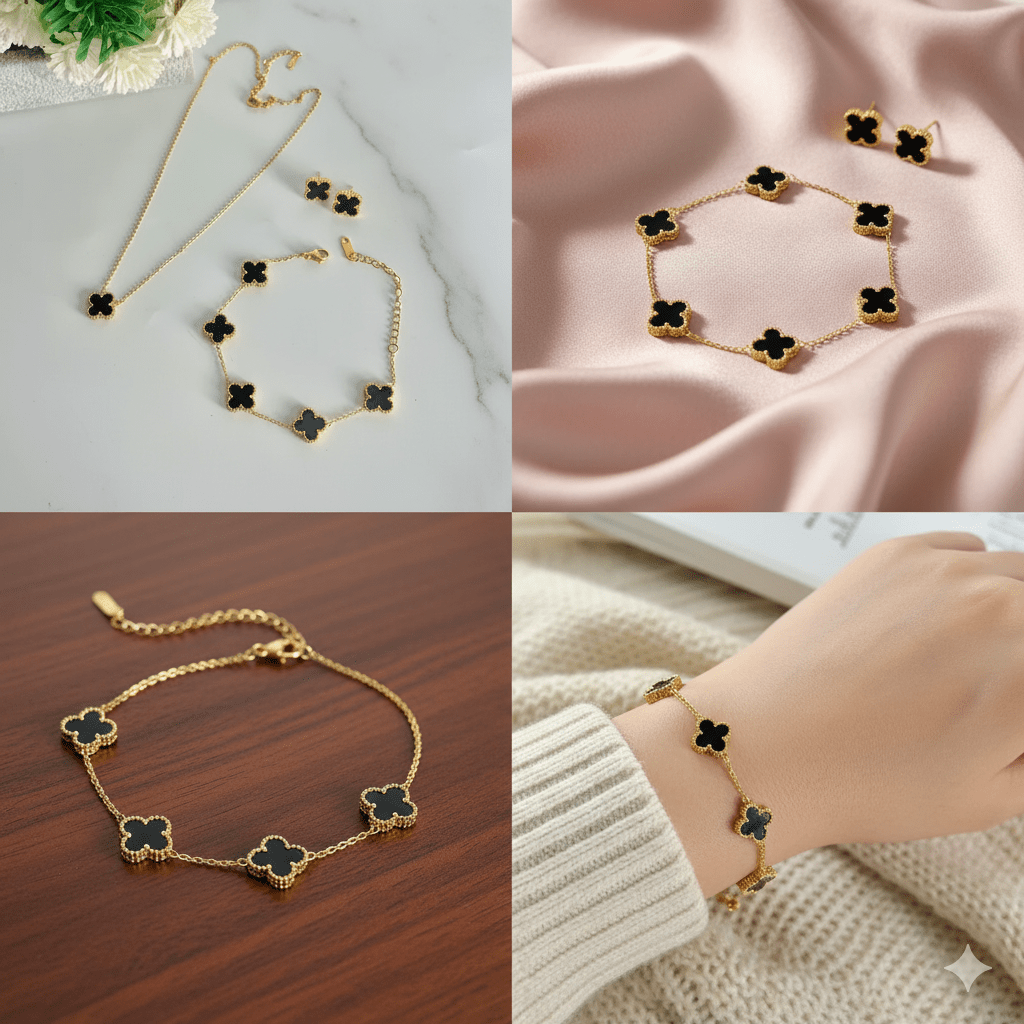 Four Leaf Clover Jewelry Set - Jewel Glimpse