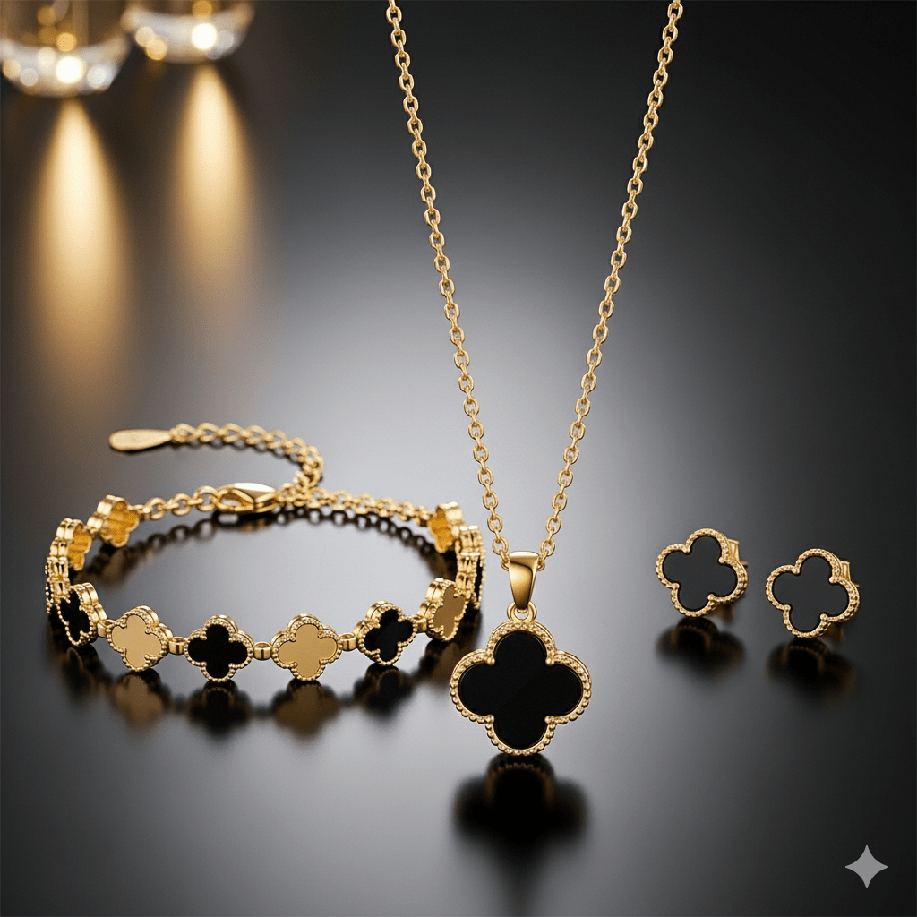 Four Leaf Clover Jewelry Set - Jewel Glimpse