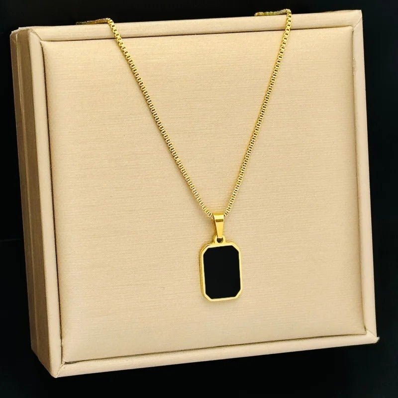 Minimalist Rectangular Pendant Necklaces - Jewel Glimpse