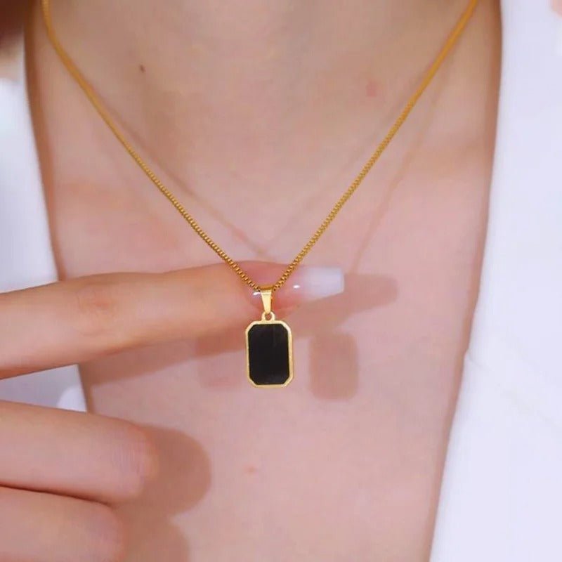 Minimalist Rectangular Pendant Necklaces - Jewel Glimpse