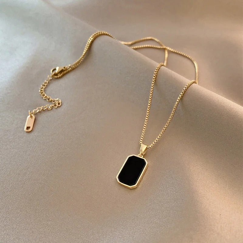 Minimalist Rectangular Pendant Necklaces - Jewel Glimpse