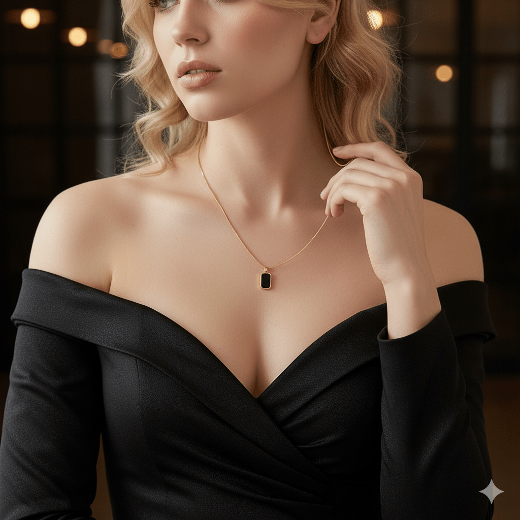 Minimalist Rectangular Pendant Necklaces - Jewel Glimpse