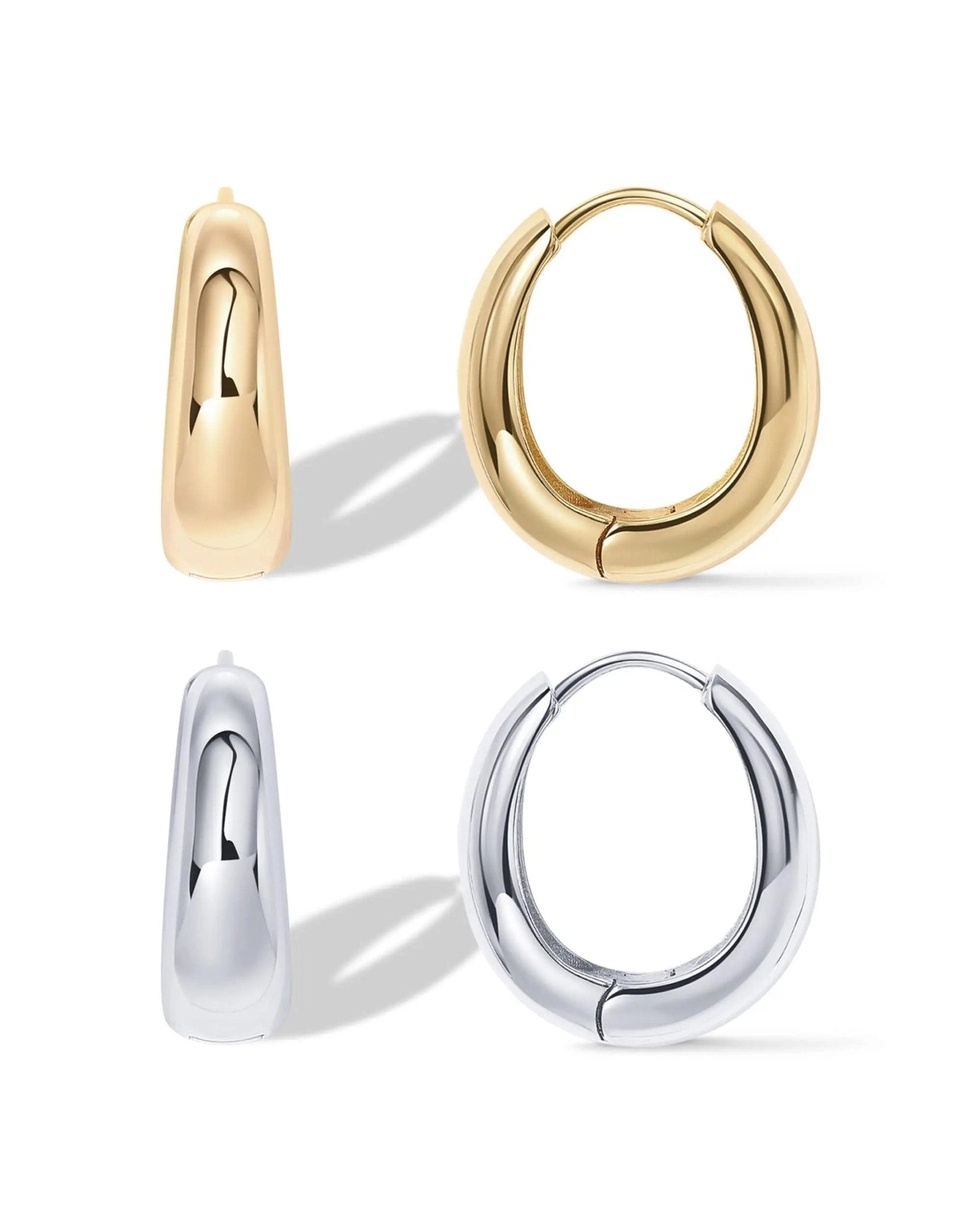 Chunky Hoops Earrings - Jewel Glimpse