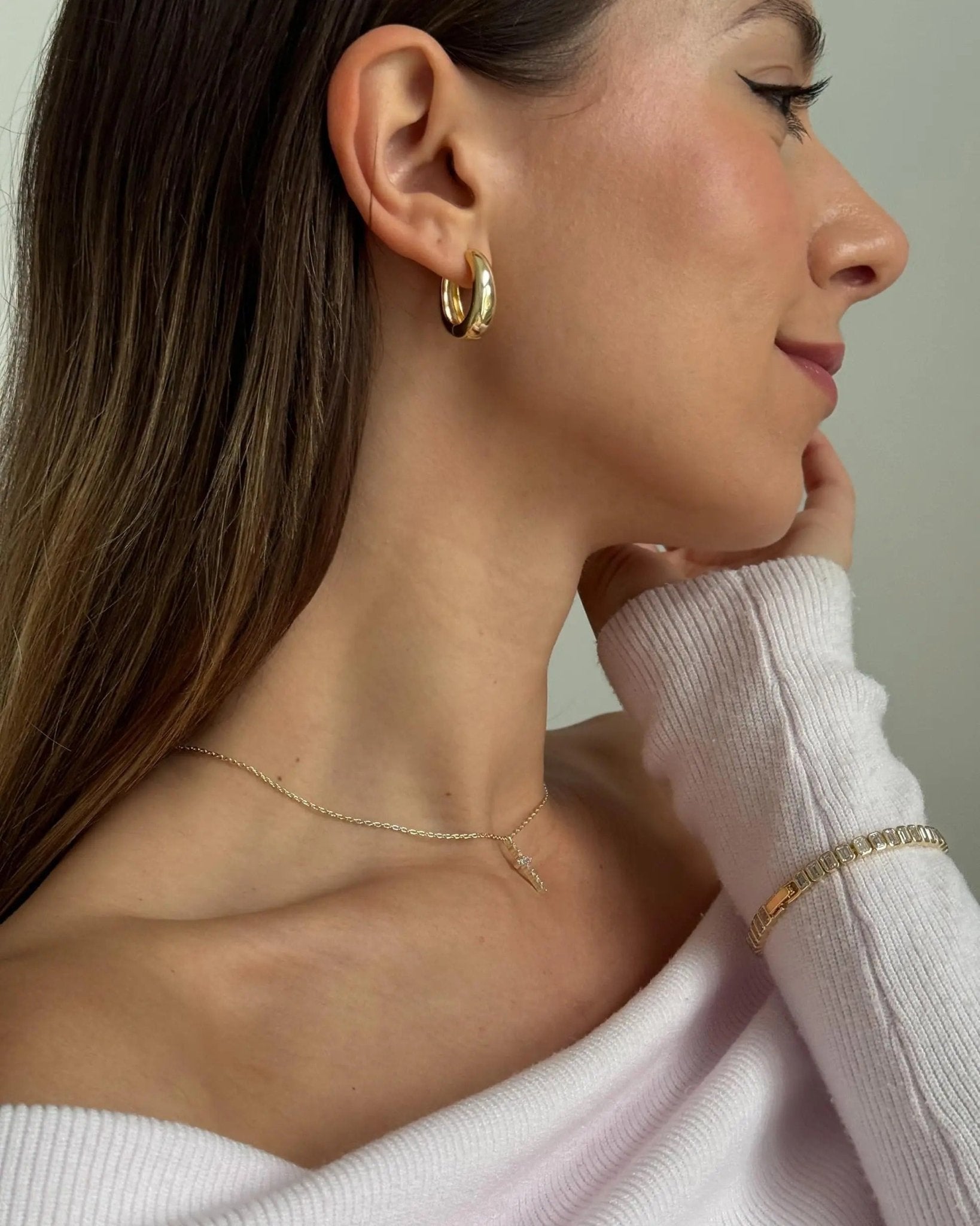 Chunky Hoops Earrings - Jewel Glimpse